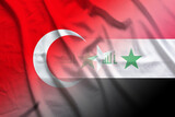 Turkey and Iraq state flag international negotiation IRQ TUR