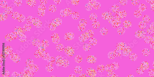 Light multicolor vector doodle texture with flowers.