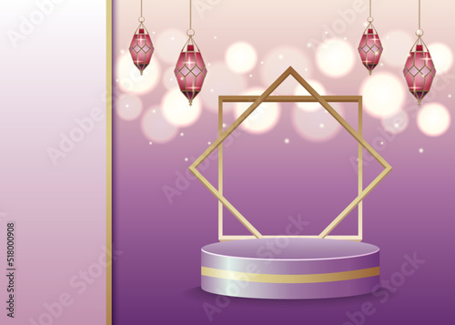 Islamic podium stage for product display