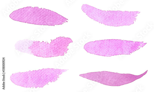 Watercolor pink brushes 