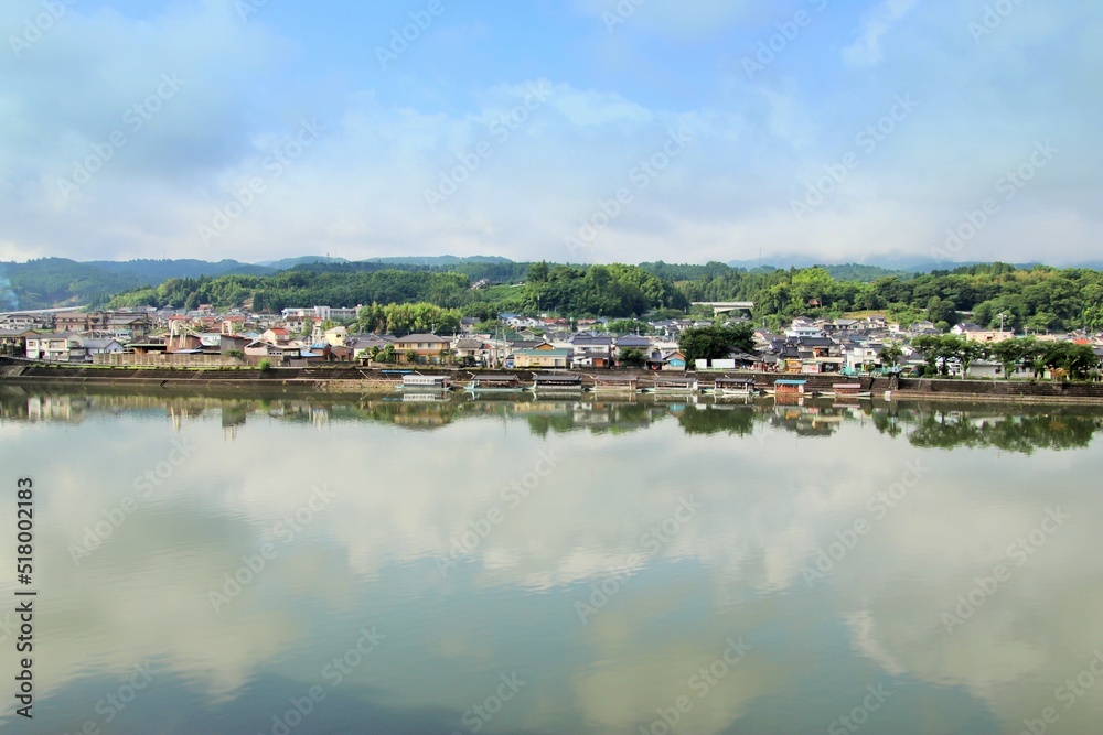 日田市の三隈川風景
