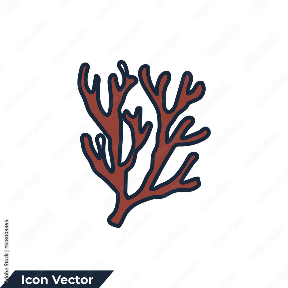 coral icon logo vector illustration. Beautiful underwater flora symbol template for graphic and web design collection coral icon logo vector illustration. Beautiful underwater flora symbol template for graphic and web design collection
