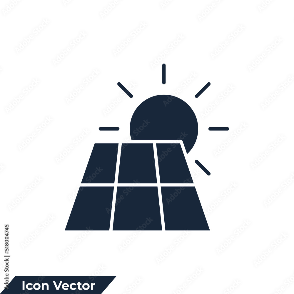 solar power icon logo vector illustration. Sun energy. solar panels symbol template for graphic and web design collection solar power icon logo vector illustration. Sun energy. solar panels symbol template for graphic and web design collection