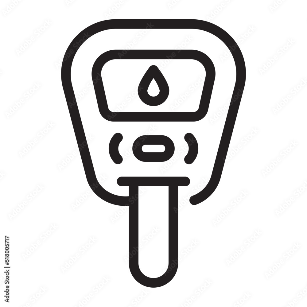 glucose meter line icon