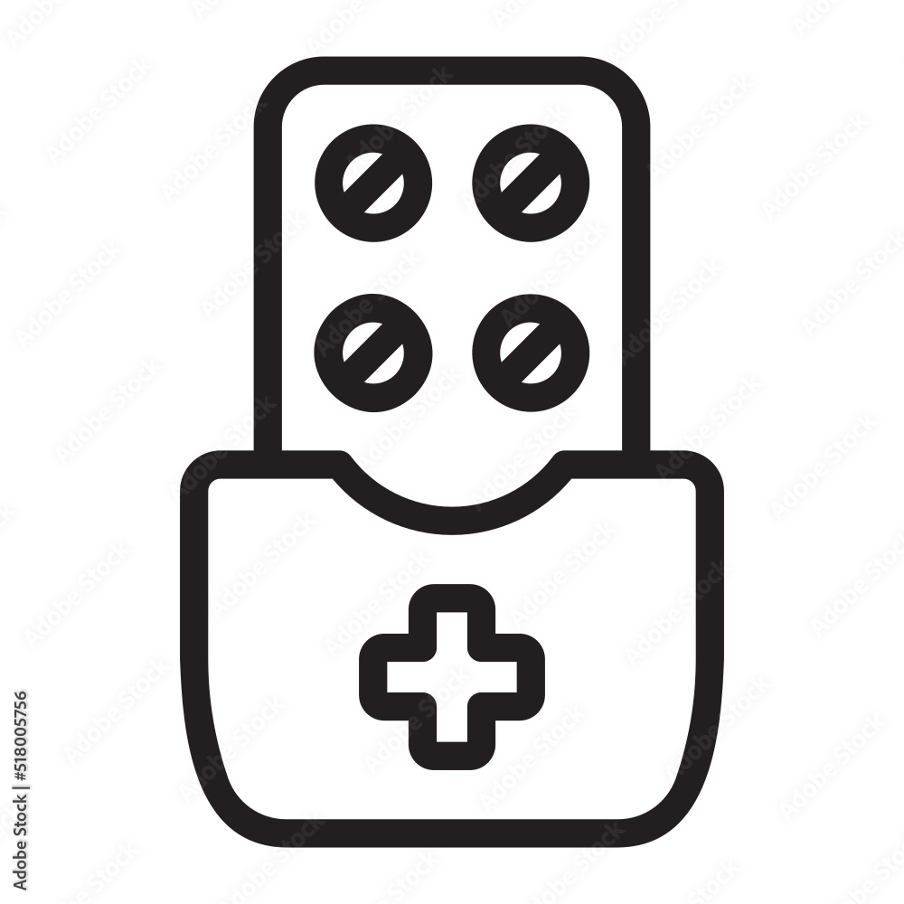 Fototapeta premium Vaccine line icon