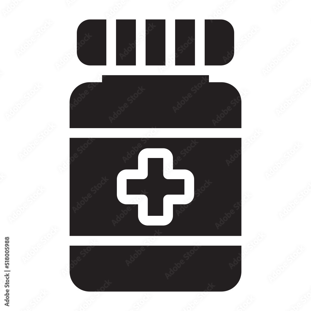 Jar medical glyph icon Jar medical glyph icon