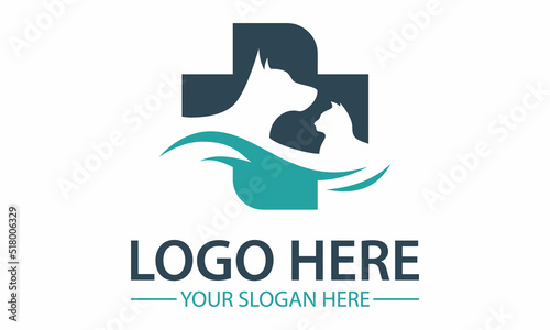 Cross Cat and Dog Logo Design