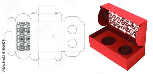 packaging box die cut template and 3D ,mockup
