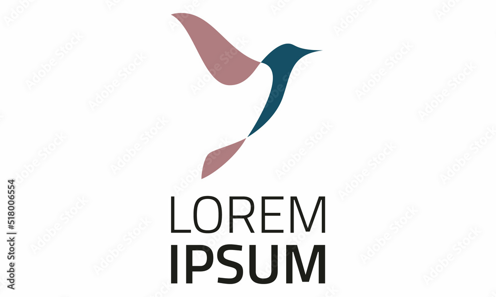 Line Abstract Bird Logo Design Line Abstract Bird Logo Design