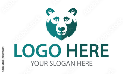 Stylized graphic bear logo templates