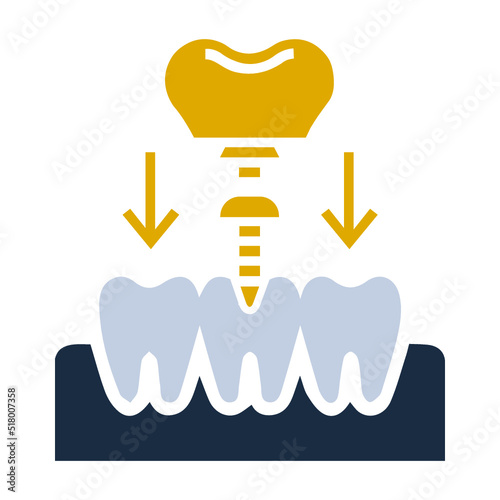 Linear dental plaque. dentist outline, dental care icon