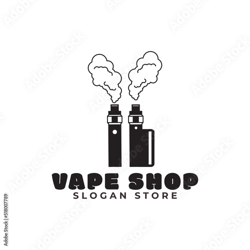 vape logo  e-cigarette design for shop  brand  vector icon symbol illustration