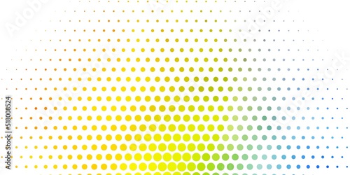 Light Blue  Yellow vector texture with disks.