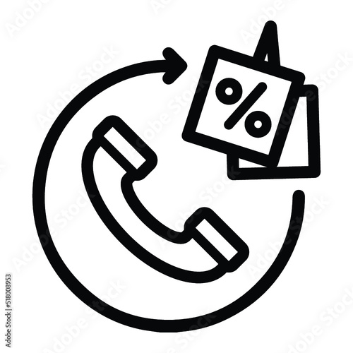 Call, offer, discount icon