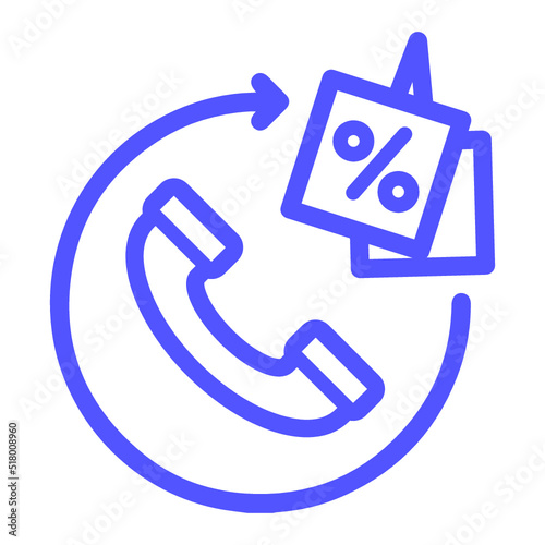 Call, offer, discount icon