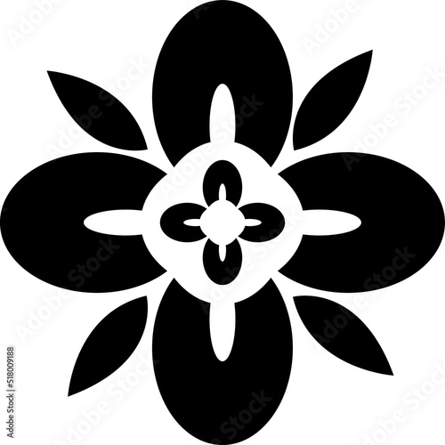 vector simple flower illustration on white background..e