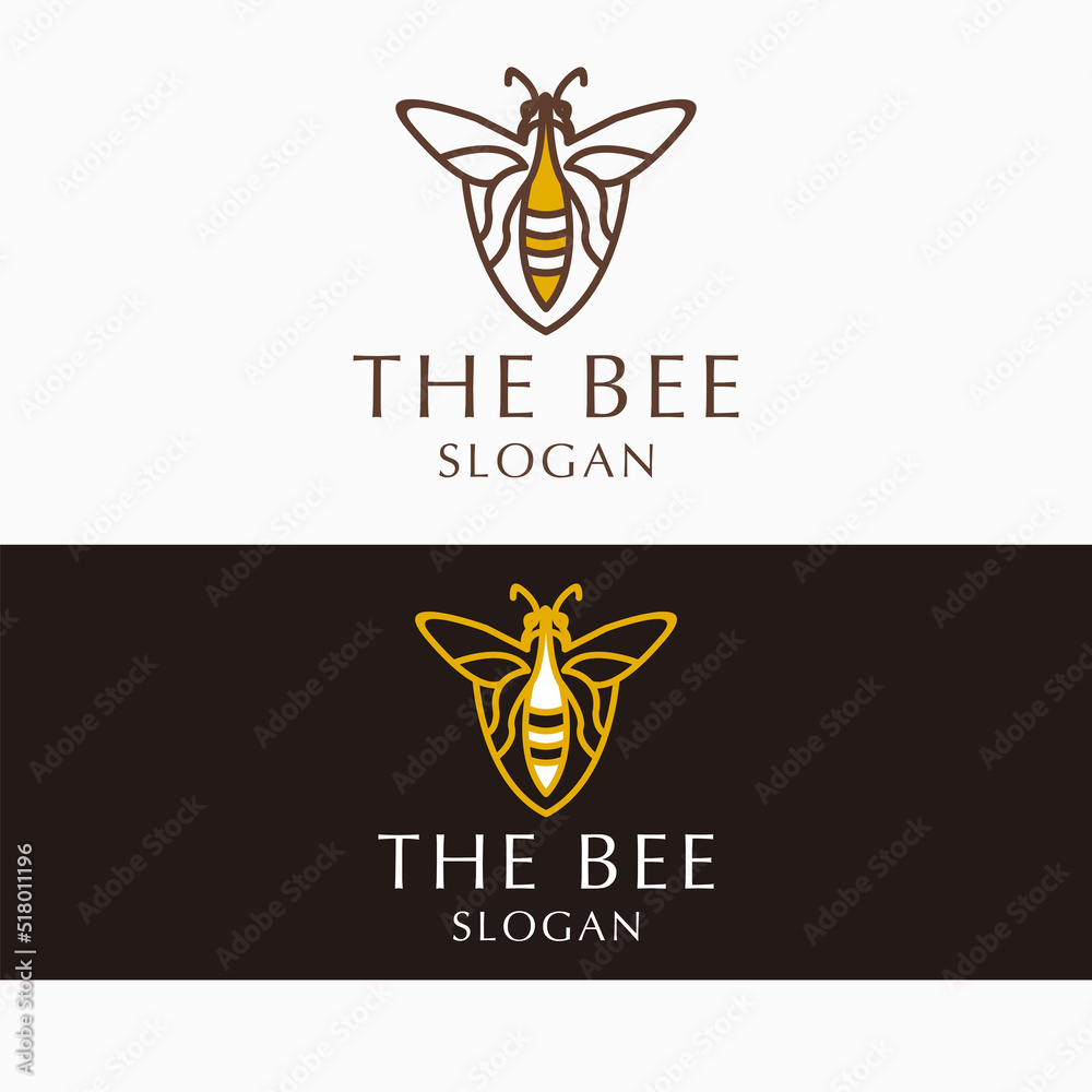 Bee logo design icon template