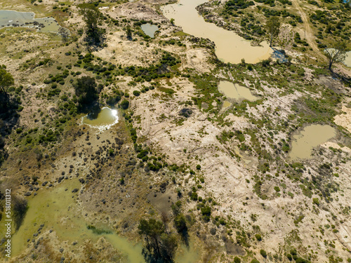 Outback Australia Sapphire Mine Diggings Landscape photo