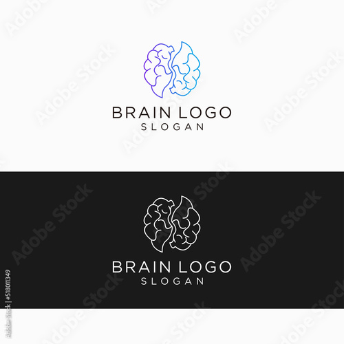 Neuron logo design icon template