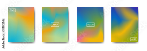 set of abstract background with beautiful gradation color, colorful background for poster flyer banner backdrop.vertical banner.cool fluid background vector illustration