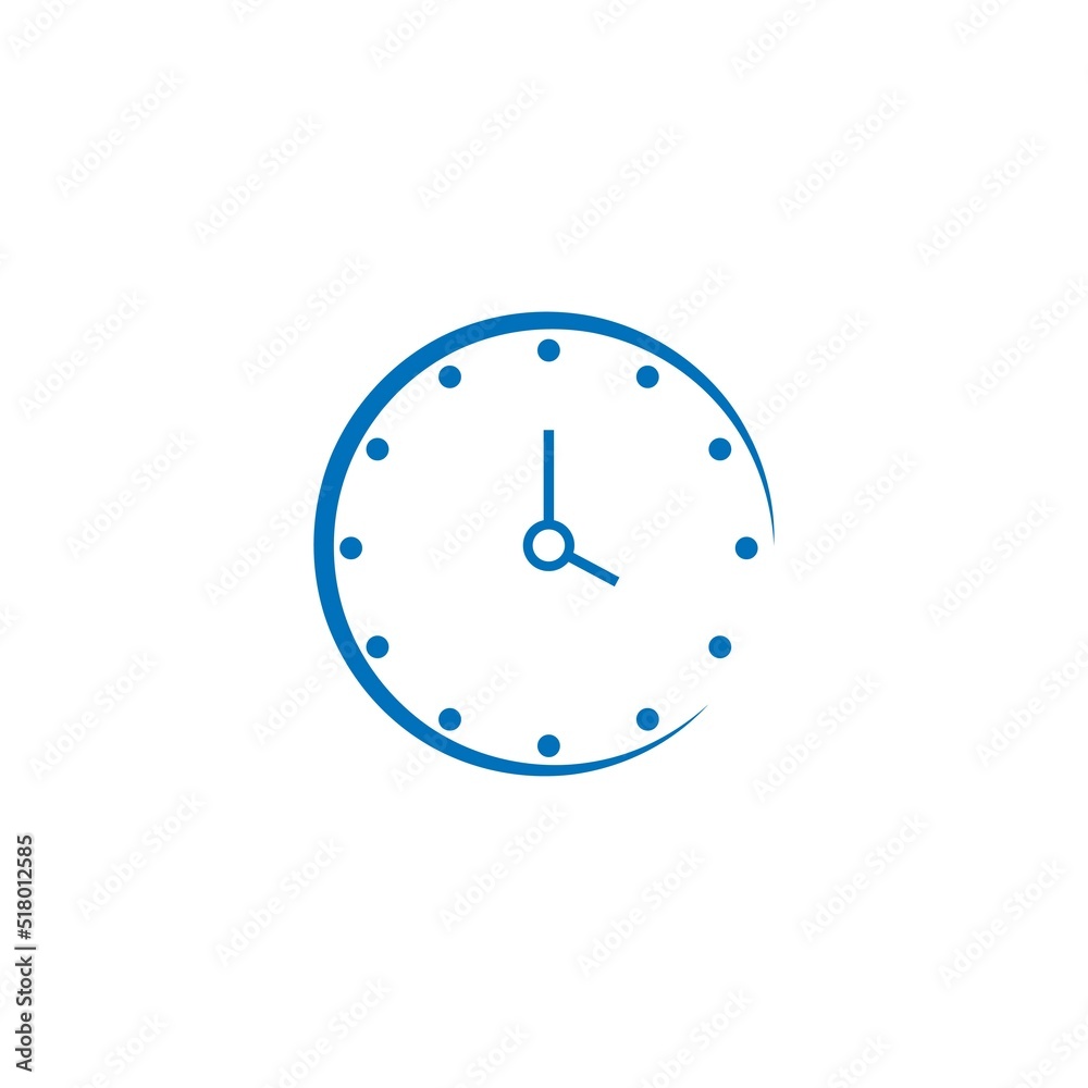Clock icon logo design Clock icon logo design