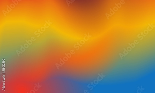 Beautiful yellow, orange and blue gradient background smooth and soft texture