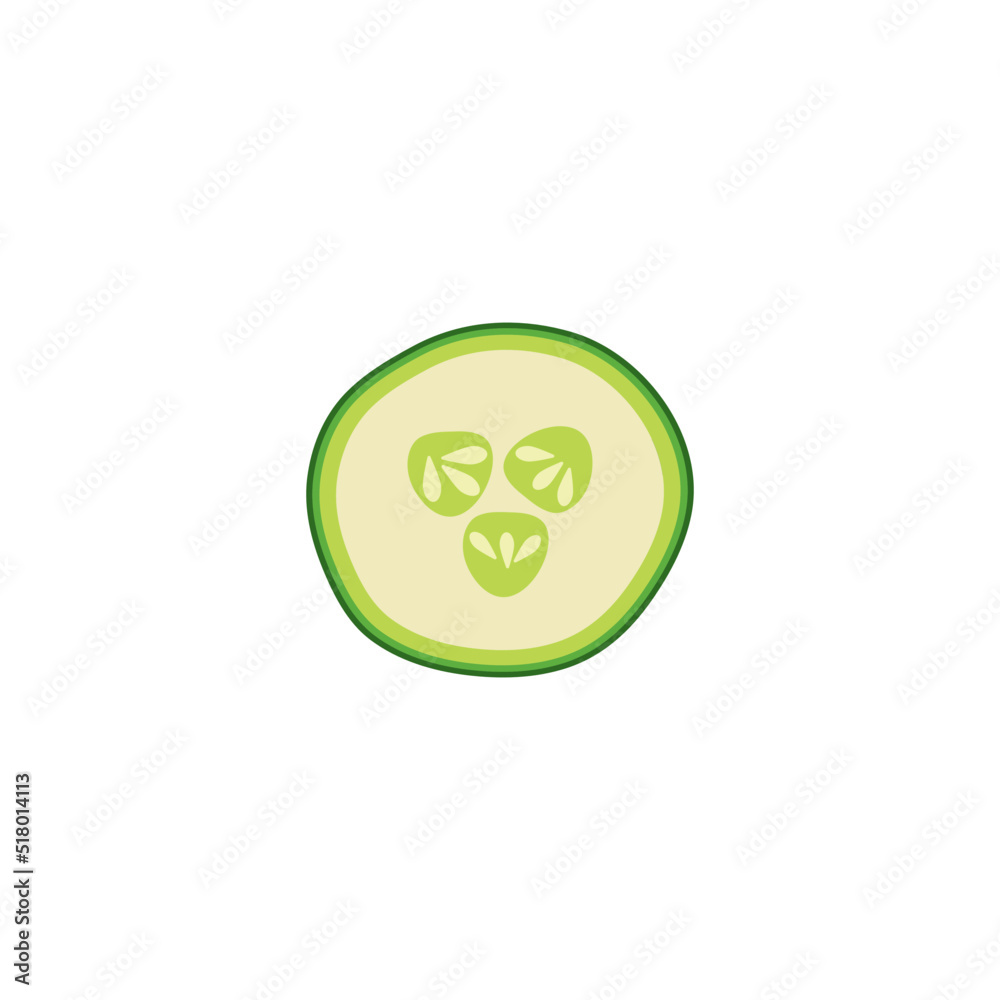 Cucumber logo vector icon simple illustration Cucumber logo vector icon simple illustration
