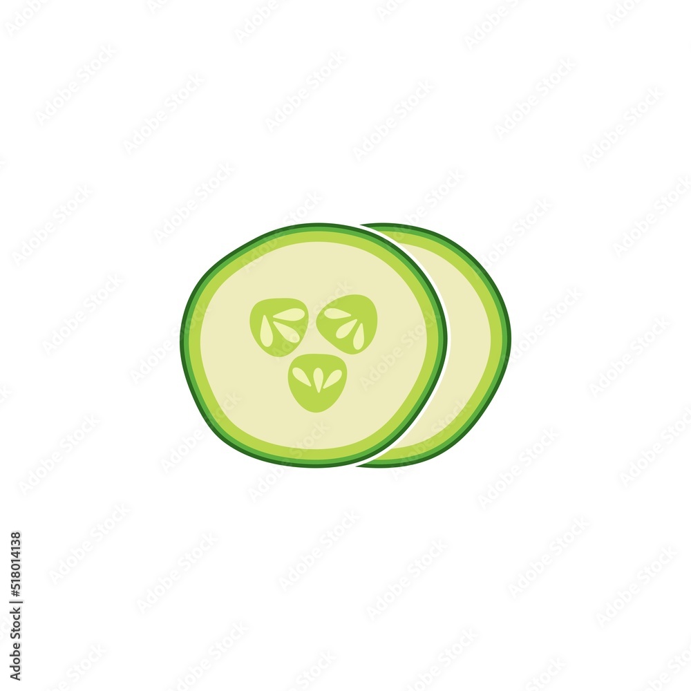 Cucumber logo vector icon simple illustration Cucumber logo vector icon simple illustration
