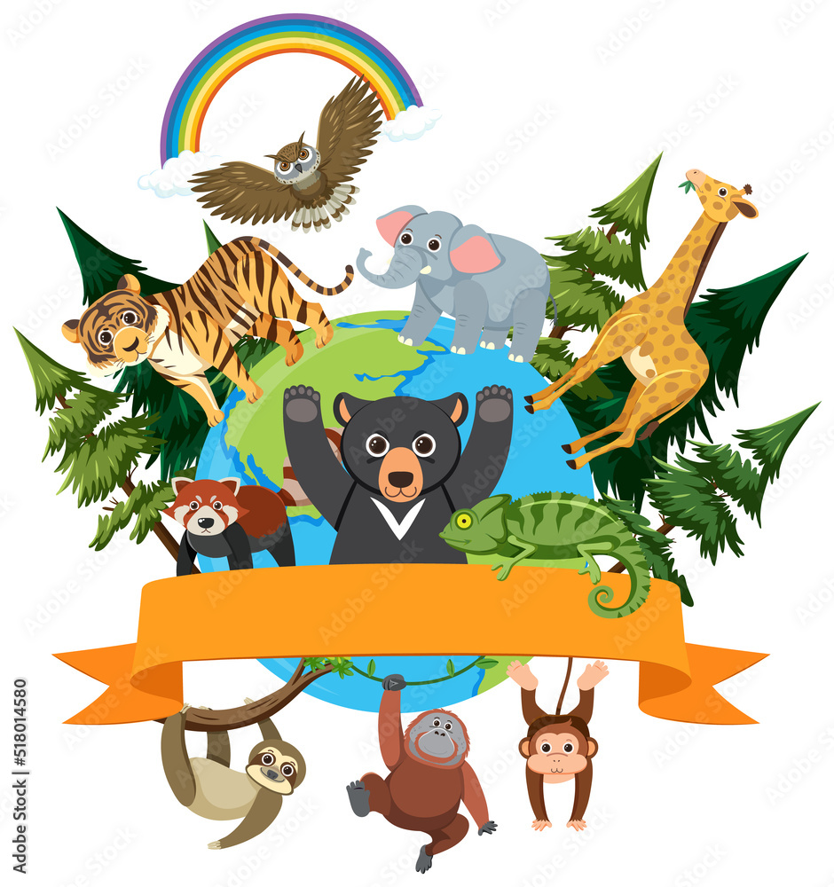 Obraz premium Wild animals around the world