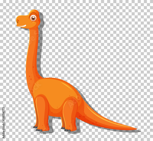 Cute diplodocus dinosaur isolated