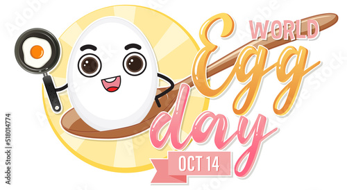 World egg day banner or logo design