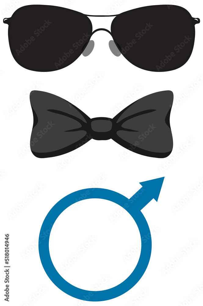 Fototapeta premium Set of man objects