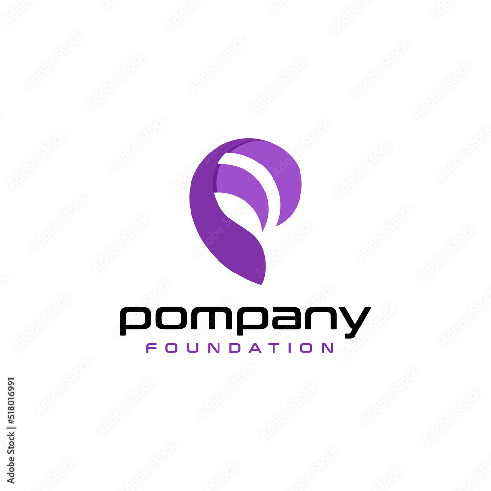 PF abstract letter logo design with elegan and unique style PF abstract letter logo design with elegan and unique style