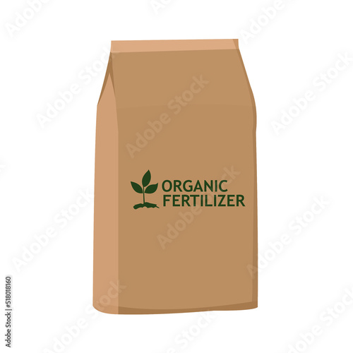 Vektor illustration fertilizer bag, rice sack, sand bag, agriculture product isolated on white background