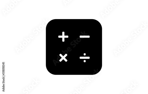 icon theme caculator on white background