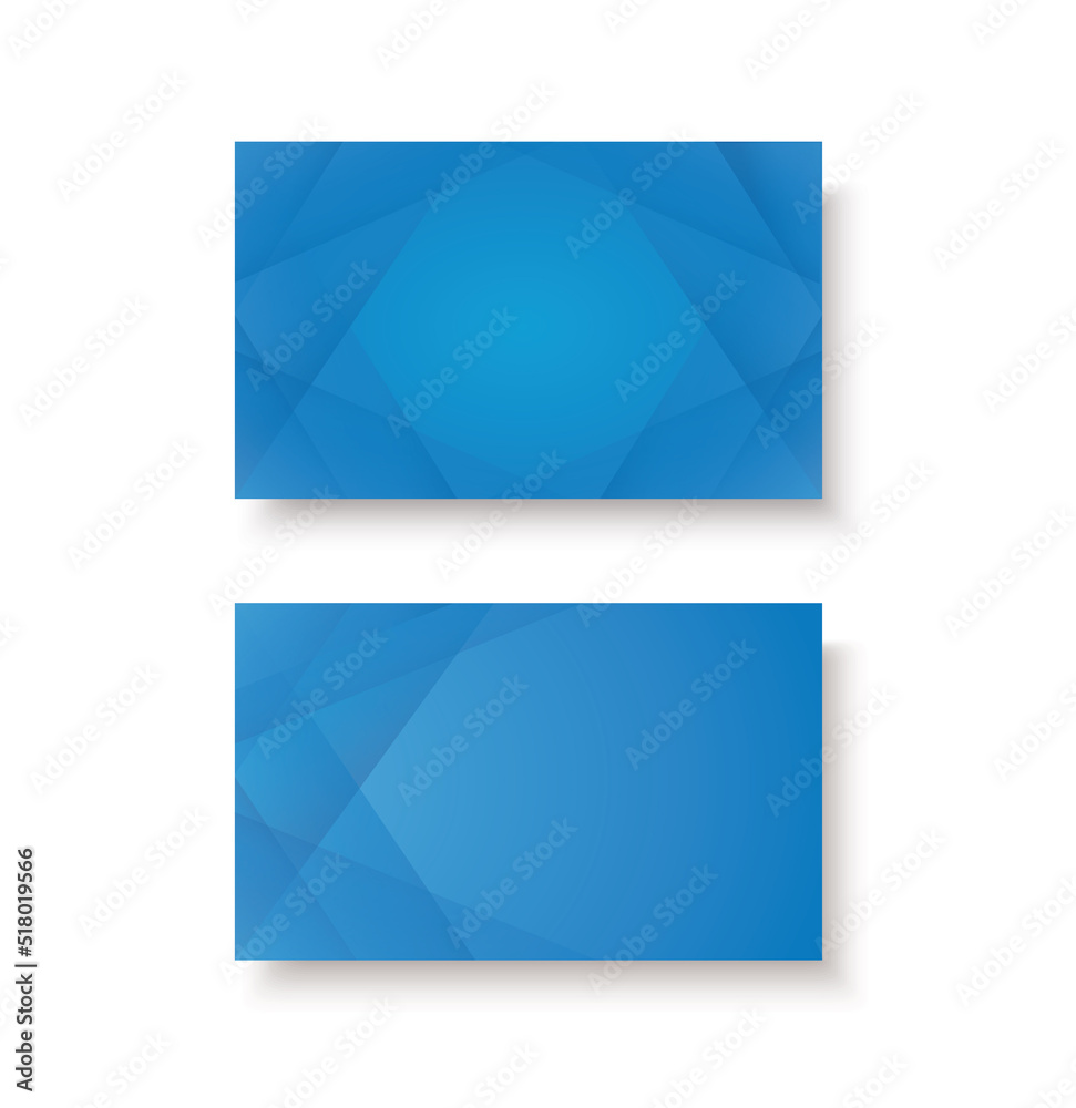 modern blue lines double sided business card template
