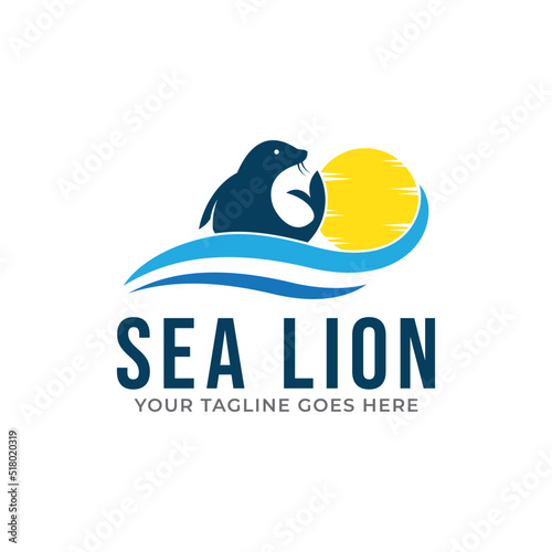 Sea lion symbol - vector illustration