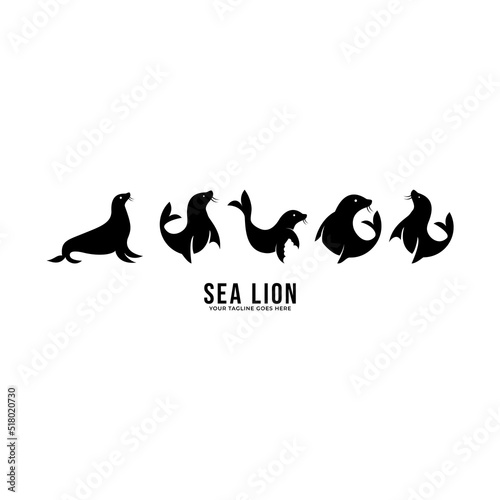 Sea lion symbol - vector illustration