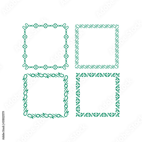 set of decorative square frames