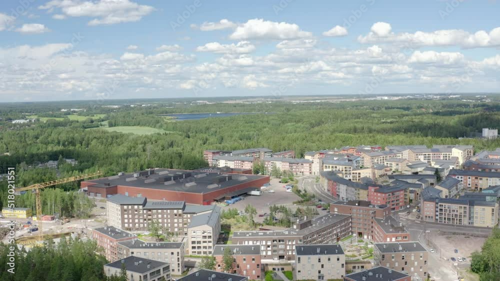 Helsinki finland, kuninkaantammi region with the silvola reservoir in the horizon Helsinki finland, kuninkaantammi region with the silvola reservoir in the horizon