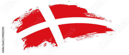 National flag of Sovereign Military Order of Malta with curve stain brush stroke effect on white background