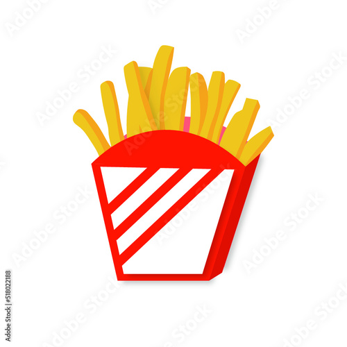 french fries in a red box