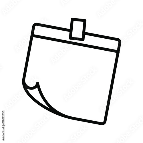 Memo icon. notepad sign. document and file symbol. vector illustration