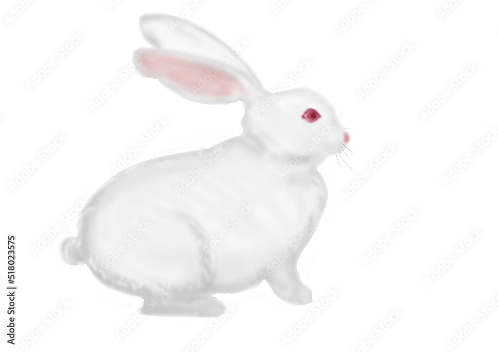 Obraz premium 白うさぎ
