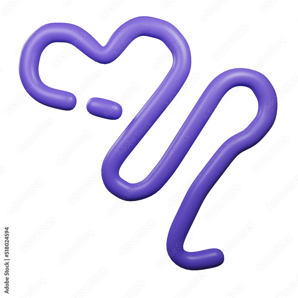 3d Love doodle line 3d Love doodle line
