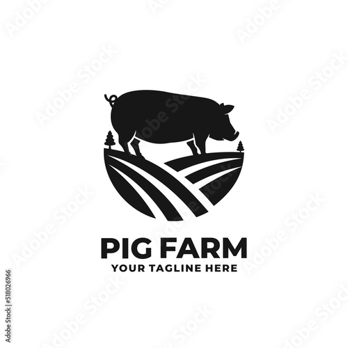 Pig farm logo