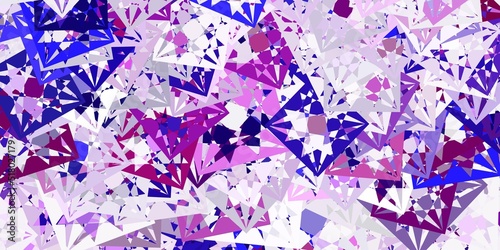 Light Purple vector template with triangle shapes.