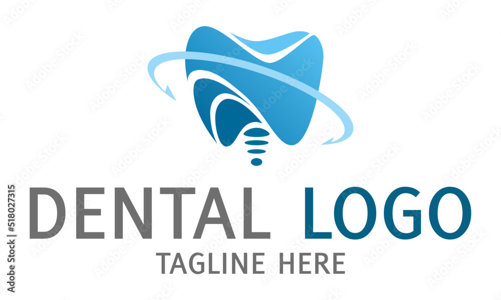 Abstract Tooth Dental Clinic Blue Tech Logo Design Abstract Tooth Dental Clinic Blue Tech Logo Design