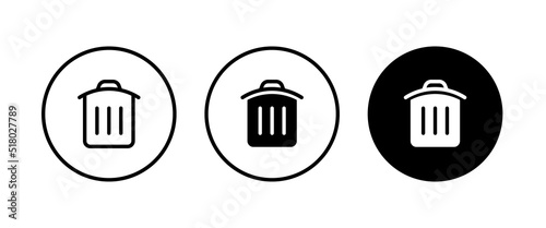 Trash Can Icon  garbage  clean Recycle bin icons button  vector  sign  symbol  logo  illustration  editable stroke  flat design style isolated on white linear pictogram