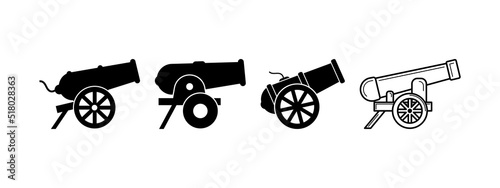 Cannon icon set design template vector illustration